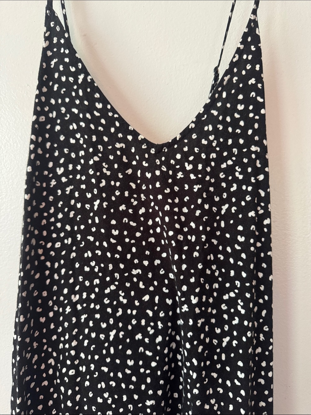 Black & White Spotted Slip Dress